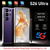 Smartphone 5G S26 Ultra 2026 Dernière Génération 22G+2TB 7,8 Pouces Android 15 avec Reconnaissance Scénique IA, Stylet Intégré et Navigation GPS CE