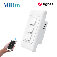 Certification SAA disponible en 4 couleurs AU bouton mural mécanique lumière intelligente Tuya Zigbee interrupteur avec interrupteur intelligent neutre