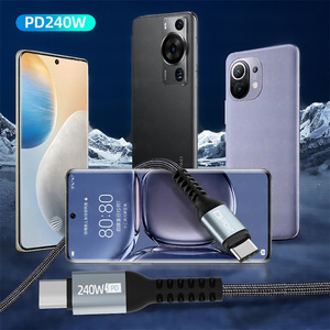 Cable cargador 5A 240W PD tipo C a USB C para <span class=keywords><strong>MacBook</strong></span> <span class=keywords><strong>Pro</strong></span> <span class=keywords><strong>2M</strong></span> PD3.1 QC4.0 Cable de datos de carga rápida para Samsung Huawei - Product Image 2