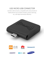 Lector de Etiquetas RFID Micio con Interfaz USB para Teléfonos Móviles y Tabletas, 125Khz/134. Khz para leer etiquetas EMID, FXD-A, FXD-B