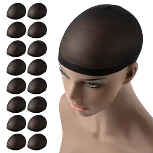 2 buah/pak label pribadi Hairnet transparan tidak terlihat Super kuat elastis Ultra tipis tipis tipis stoking HD topi Wig