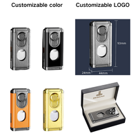 DEBANG 2025 luxe 5 en 1 Jet torche allume-cigare coupe-vent avec Logo personnalisé pour fumer commande en gros