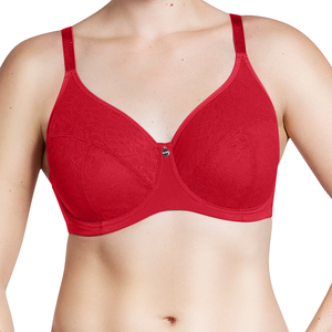 Ladymate ODM/OEM Soutien-gorge Mujeres Sujetador de encaje sin forro acolchado de busto completo Sujetador con aros de 3 partes D F G Copas Sujetador de talla grande - Product Image 5