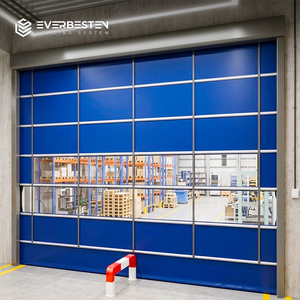 <span class=keywords><strong>Porte</strong></span> rapide industrielle empilable à commande automatique, isolation <span class=keywords><strong>thermique</strong></span>, moteur robuste, <span class=keywords><strong>rideau</strong></span> en PVC renforcé, résistant au vent - Product Image 1