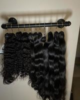 Extensions de cheveux humains bruts 100 % non traités, prêtes à être expédiées, provenant d'un seul donneur, double trame, bouclés indiens bruts, lots de boucles birmanes