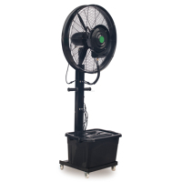 Support de ventilateur de brouillard d'eau industriel électrique intérieur/extérieur de 26 pouces humidificateur refroidissement désinfection fonction de pulvérisation refroidisseurs d'air