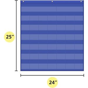 Calendario mensual para el aula, tabla de bolsillo con 71 tarjetas, aprendizaje para niños, hogar, azul - Product Image 4