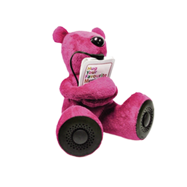 OEM Stuffed by PP Cotton Animal Doll Soft Purple Built-in Speaker Plush Dog Custom Creative Plush Speaker Home Decoration