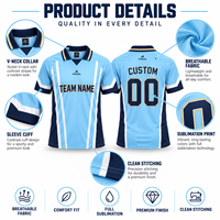 Maillot de football personnalisé bleu ciel col en V, rayures rétro, sublimation intégrale, OEM ODM, vente en gros, faible MOQ, usine USA UK