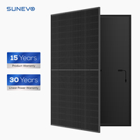 Panneau solaire bifacial HJT haute efficacité Sunevo 500W 510W 520W, modules solaires photovoltaïques intelligents entièrement noirs, entrepôt européen