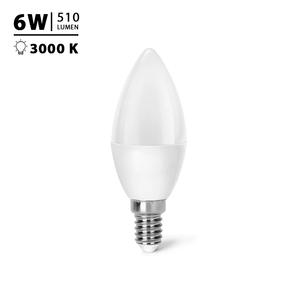 Lampadina LED C37 E14 6W, 3000K, 600 Lumen, a Risparmio Energetico, Luce Calda, Ideale per Illuminazione Decorativa e Atmosferica. - Product Image 1