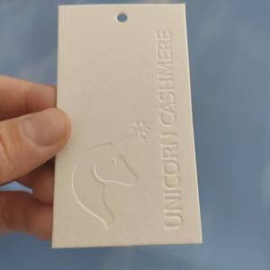 Quần áo treo thẻ trong suốt PVC nhựa treo thẻ quần áo Thẻ Nhãn cho quần áo - Product Image 3