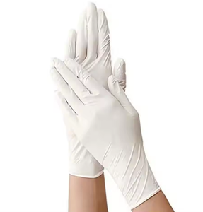 Gants d'infirmière en latex de caoutchouc en poudre, sans poudre, blancs, jetables, pour examen médical – Fabricants - Product Image 1