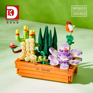 Kit de construction DK Bricks Floral : Ensemble de micro-blocs décoratifs pour plantes miniatures, idéal pour la maison, le bureau, ou comme ornement DIY <span class=keywords><strong>créatif</strong></span>. - Product Image 3
