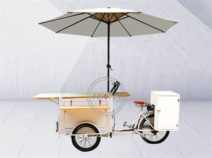 Tricycle à café de rue OEM, <span class=keywords><strong>chariot</strong></span> de vente de nourriture et de collations, vélo cargo mobile à vendre - Product Image 2