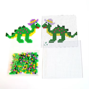 Modello personalizzato fai da te dinosauro Hama perline divertenti 5mm Perler in ferro con molti colori <span class=keywords><strong>giocattoli</strong></span> educativi - Product Image 3