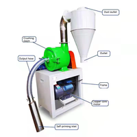 Broyeur à marteaux à moteur 220V pour maïs, riz, balle de paille, aliments pour animaux, machine de broyage, différentes capacités disponibles à la vente