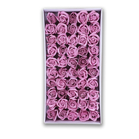 50 pièces de fleurs de savon artisanales de 4,5 cm de diamètre, 3 couches, imperméables, de haute qualité, pour l'intérieur et l'extérieur, en forme de boule, vente en gros