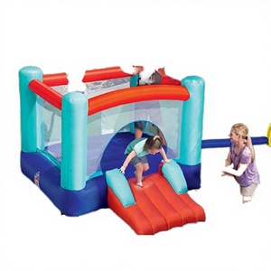 Château gonflable avec toboggan pour enfants, rouge, bleu, jaune, PVC - Product Image 3