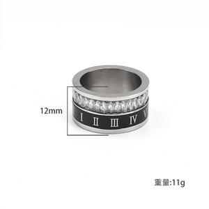 Europe et les États-Unis chauds ins vent froid simples chiffres romains bague rotative petits amoureux bijoux - Product Image 1