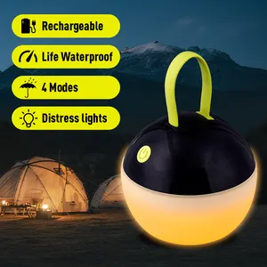 Lâmpada de acampamento LED 5V para uso ao ar livre, lâmpada recarregável à prova d'água USB para acampamento