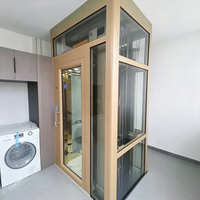 Ascenseur domestique compact à traction pour 2 personnes, idéal pour villas modernes et résidences en duplex