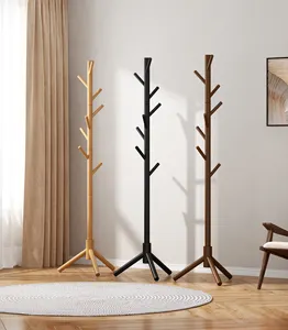 Hot Selling Household Products Wholesale Custom Design Entry Wooden Hanger Stand for Clothes Hat Bag