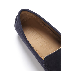 Mocassini da Guida, Blu Navy in Camoscio - Product Image 3