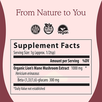 Supplément en poudre de champignon crinière de lion bio Extrait de Reishi Shiitake Poudre de champignon crinière de lion