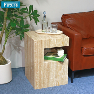 Table C en marbre noir élégant Table piédestal en marbre Art déco pour <span class=keywords><strong>salon</strong></span> élégant ou foyer petit espace bureau à domicile ou <span class=keywords><strong>salon</strong></span> - Product Image 2