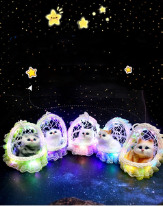 Al Hoa Giỏ La hét Mèo Mô Phỏng Kitty Đồ Chơi Búp Bê Sang Trọng Món Quà Sinh Nhật Cho Bé Trai Bé Gái Dễ Thương Mô Phỏng Mini Mèo - Product Image 6