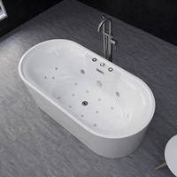 Baignoire à remous en acrylique Gurgle Premium Hydro Massage avec jets à bulles d'air pour les centres de villégiature