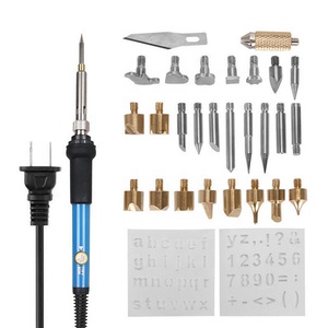 Ensemble d'outils de bricolage de soudage 60W Kits de stylos à bois <span class=keywords><strong>pyrogravure</strong></span> gaufrage sculpture fers à souder électriques - Product Image 3