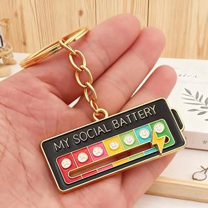 Porte-clés vintage en alliage de zinc étanche à piles, changeant de couleur, avec pendentif coulissant, idéal pour les cadeaux promotionnels - Vente chaude - Product Image 3