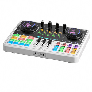 Scheda Audio Esterna <span class=keywords><strong>Professionale</strong></span> DJ20 con Cancellazione del Rumore, Interfaccia di Registrazione in Studio Portatile per PC/Telefono, Doppia Funzione per Trasmissioni - Product Image 5