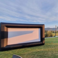 Tissu imperméable de projection large gonflable extérieure de l'écran de cinéma 10M pour des événements drive-in de cinéma