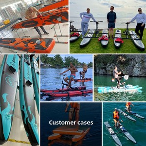 Bicicletta Acquatica Gonfiabile Portatile in PVC per Adulti - Uso Esterno in <span class=keywords><strong>Mare</strong></span> e Parchi Acquatici Blu con Logo Personalizzato Serie WB - Product Image 5