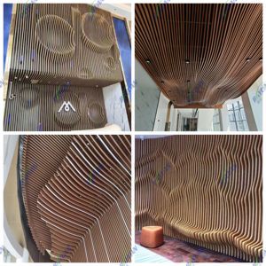 कस्टम एल्यूमीनियम वर्ग ट्यूब छत, फायरप्रूफ और नमी प्रतिरोधी, बड़े सुपरमार्केट, होटल और कला दीर्घाओं के लिए - Product Image 3