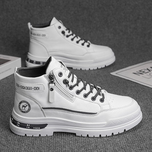 2026 Men's Summer Trendy Casual Work Boots Men's Fitness High-<b>Top</b> Side Zipper Wear-resistant Men's Walking style shoes - Product Image 4