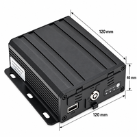 4CH OEM ODM Mobil Video Kaydedici H.264/H.265 720P 4CH CVBS Girişleri Tam Ekran Bölünmüş Önizleme OLED Ekran DC 9-36V
