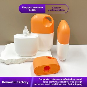 Nuevo Estilo, Botella Ovalada de Plástico de <span class=keywords><strong>50</strong></span> <span class=keywords><strong>ml</strong></span>, Blanca, con Tapón de Rosca y Llavero, para Protector Solar, Loción, Cosméticos, Ideal para Viajes - Product Image 2