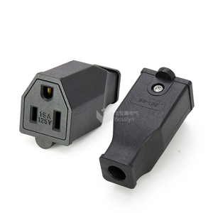 Adaptador de Enchufe Eléctrico Americano de 15A y 125V, Hembra a Macho, con Conexión a Tierra Automática y Enchufe Desmontable para Tomacorriente - Product Image 3