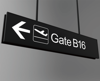 Boîte lumineuse LED personnalisable en aluminium pour signalétique aéroportuaire – Équipement de service pour terminaux