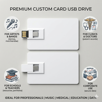 Flash Drive USB Ultra-Slim 2.0 dengan Port USB-A & Type-C, Sempurna untuk Penyimpanan & Cadangan Data Musik, Medis, Seni & Bisnis