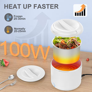 Boîte à lunch électrique portable 41oz, mini, 100W, chauffage rapide, anti-fuite, en acier inoxydable 304, pour voiture, camion, bureau - Product Image 2