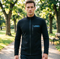 Veste unisexe à col montant avec fermeture éclair, personnalisation du logo, broderie, extérieur en polyester/nylon