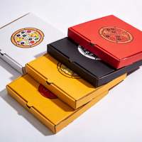 Boîte à pizza personnalisée avec logo, emballage alimentaire en gros, boîte en carton ondulé pour l'emballage et la livraison de pizzas