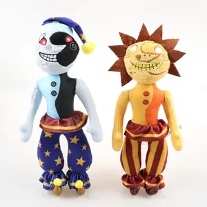 Amostra grátis nascer do sol primavera jogo, personagem de palhaço, pelúcia, brinquedos engraçados, sol e lua, boneco de desenho animado