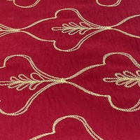Haute Qualité Personnalisé CEY Broderie Fleur Conception 100% Polyester Tissu Pour Printemps Femmes Robe