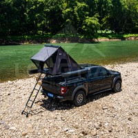 Tente de toit rigide triangulaire en aluminium, 18 cm pliée, 150 cm de hauteur dépliée, imperméable, pour Overlanding SUV 4x4
